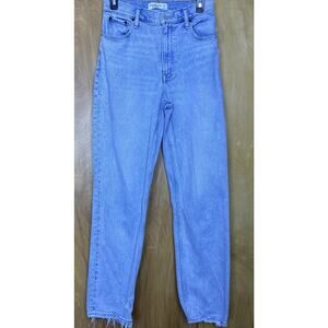 Abercrombie & Fitch Jeans Womens 27 90s Straight Ultra High Rise Curve Love Blue